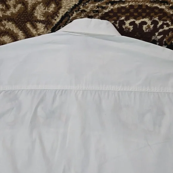 Retro 90s Looney Toons Daffy Duck White Cotton Button Up Shirt Vintage 1990s - Picture 14 of 16